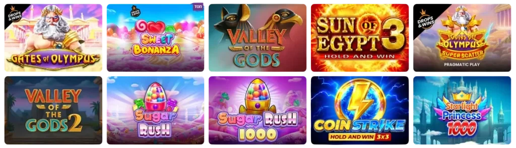 Collection de machines à sous Olympe Casino